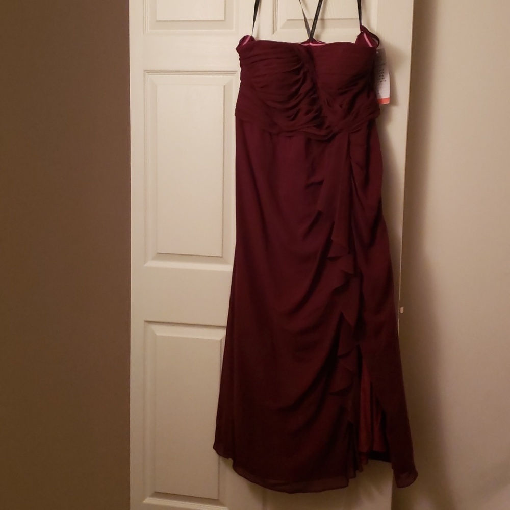 Bill Levkoff Wine Bridesmaid Dress Size 26